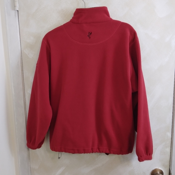 Size S Ashworth Golf Pullover Fleece 1/4 Zip Side Seam Pockets - Picture 4 of 9